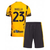 Camisa de Futebol Inter Milan Nicolo Barella #23 Equipamento Alternativo Infantil 2024-25 Manga Curta (+ Calças curtas)